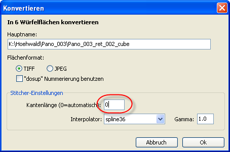 Würfelfläche